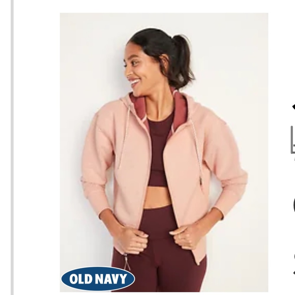 Old Navy Women’s Dynamic Fleece Textured Jacquard Zip Hoodie